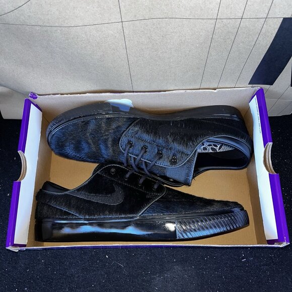 NEW Nike Zoom Stefan Janoski OG+ SE SB Black Pony Hair HF3060-001 Size 10 - Picture 6 of 6